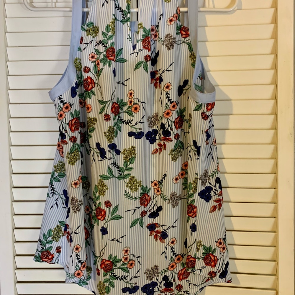 Candies blue with flowers sleeves blouse